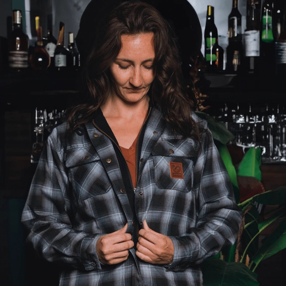 WOMEN'S Black and Gray Plaid OLD FASHIONED jacket Dixxon